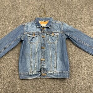 Denim Jacket Kids Blue Cotton Trucker Casual Classic Style